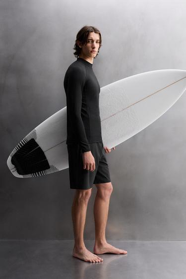 UPF40+ LONG SLEEVE SURF T-SHIRT - Black by Zara - Image 0