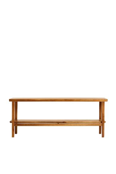 ACACIA WOOD DOUBLE BENCH - Brown by Zara
