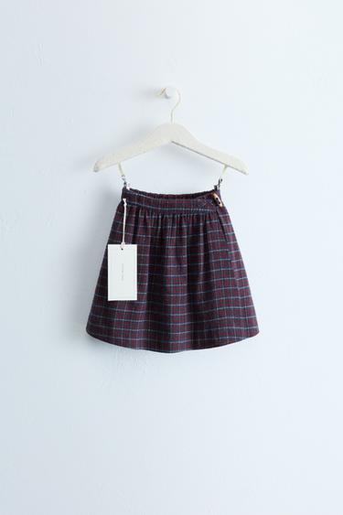 ZARA TIMELESS - CHECK PRINT SKIRT - Reddish by Zara