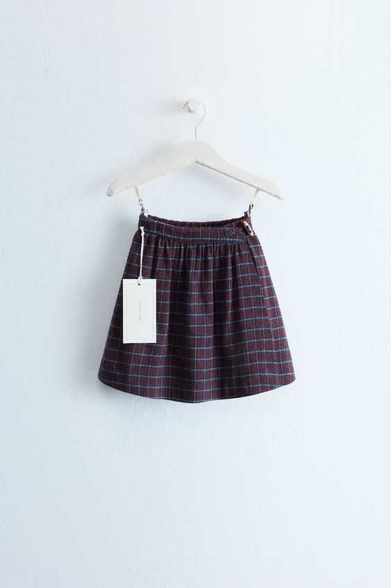 ZARA TIMELESS - CHECK PRINT SKIRT - Reddish by Zara - Image 0