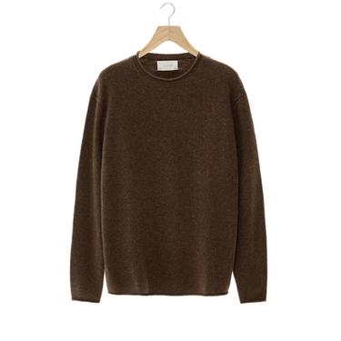 100% WOOL ROLLED EDGE SWEATER - Brown by Zara
