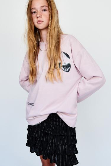 SHINY STRIPED BERMUDA SKORT - Black by Zara