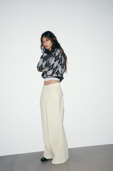 CORDUROY TROUSERS WITH POCKETS - Oyster-white by Zara
