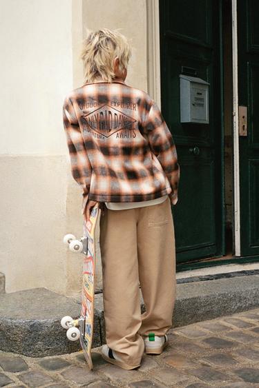 BALLOON TROUSERS WITH CUTS - Light camel by Zara