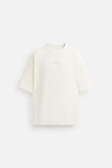 VERTICAL TEXTURE T-SHIRT - Oyster-white by Zara