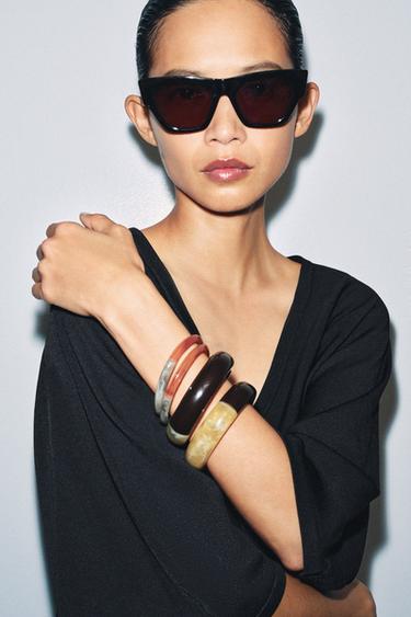 PACK OF 4 COMBINED RESIN BRACELETS - Ecru by Zara - Image 0