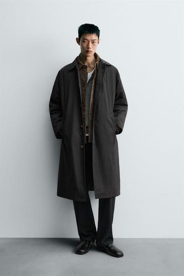 QUILTED TECHNICAL TRENCH COAT - Black by Zara