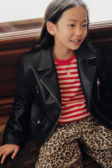 LEATHER EFFECT BIKER JACKET - Black by Zara