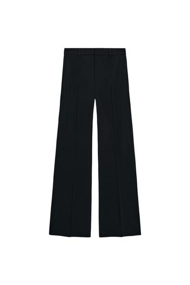 ZW COLLECTION HIGH-WAIST WIDE-LEG TROUSERS - Black by Zara