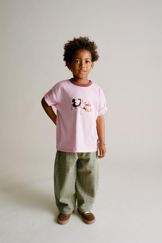 MICKEY MOUSE © DISNEY PRINT AND EMBROIDERED T-SHIRT - Pink by Zara - Image 0