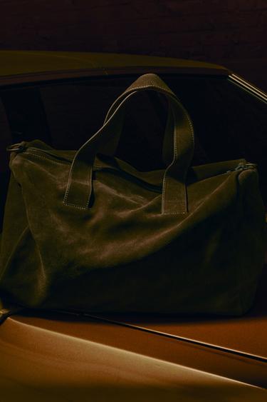 LIMITED EDITION LEATHER TRAVEL BAG - Brown by Zara