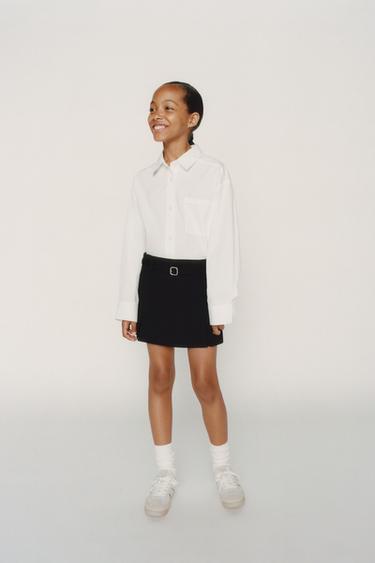 POPLIN SHIRT WITH POCKET - White by Zara