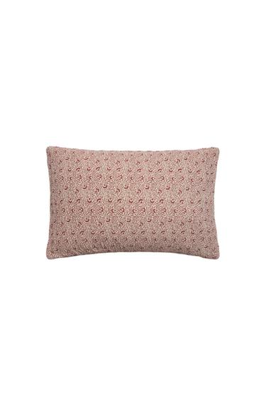 BRANCH PRINT COTTON AND LINEN CUSHION COVER - Beige by Zara