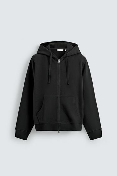 HEAVYWEIGHT HOODED ZIP-UP SWEATSHIRT ORIGINS - Black by Zara
