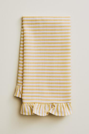 PACK OF RUFFLED COTTON NAPKINS (PACK OF 2) - Yellow by Zara