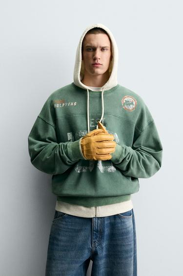 NFL MIAMI DOLPHINS CREWNECK SWEATSHIRT - Light green by Zara
