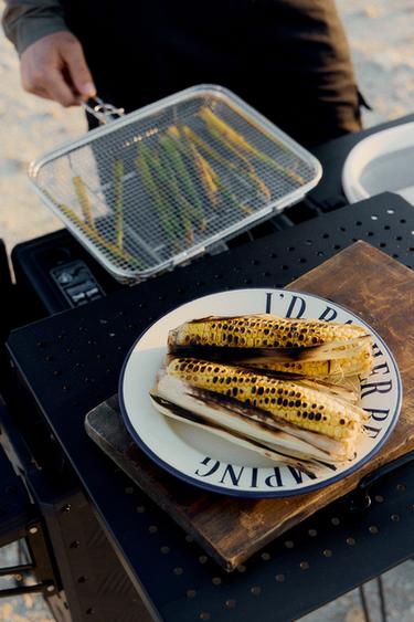 STEEL CAMPING PLATE - Blue by Zara