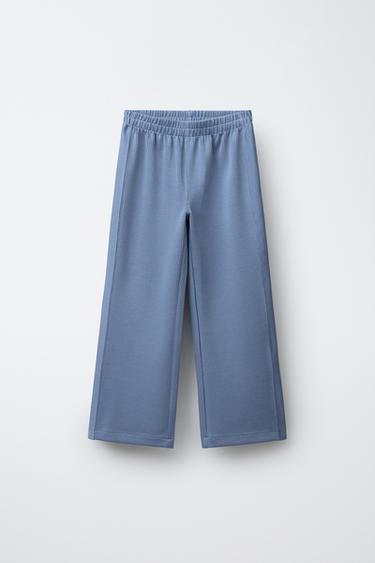 RIB CULOTTES WITH MODAL - Blue by Zara