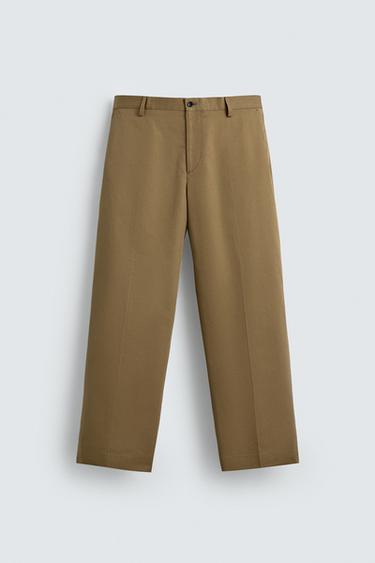 LIMITED EDITION PLEATED SUIT TROUSERS - camel by Zara
