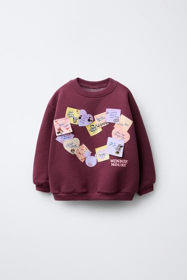 MINNIE MOUSE AND FRIENDS © DISNEY PATCH SWEATSHIRT - Burgundy by Zara