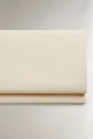 PERCALE COTTON FLAT SHEET (200 THREAD COUNT) - Beige by Zara