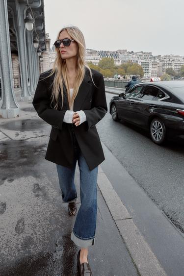 OVERSIZE DOUBLE-BREASTED BLAZER - Black by Zara