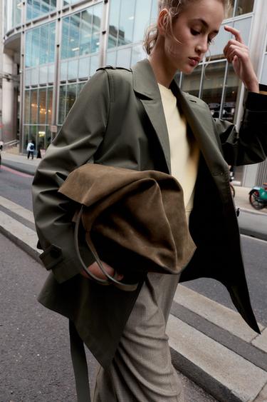 WATER REPELLENT WINDPROOF DOUBLE-BREASTED TRENCH COAT - Khaki by Zara