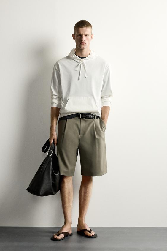 LIGHTWEIGHT CONTRAST HOODIE - White by Zara - Image 0
