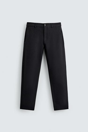 TEXTURED COMFORT TROUSERS - Petrol blue by Zara