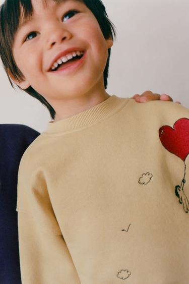 ORFAYO © EMBROIDERED DESIGN SWEATSHIRT - Light brown by Zara