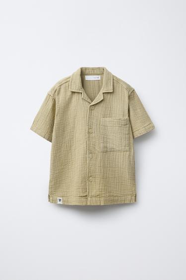 TEXTURED SHIRT - Light green by Zara