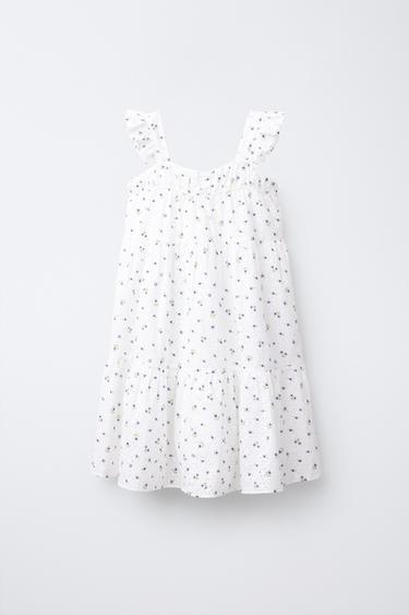 FLORAL EMBROIDERED DRESS - Ecru by Zara - Image 0