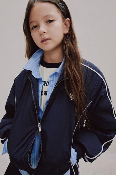 GINGHAM BAND PUFFER JACKET - Navy blue by Zara