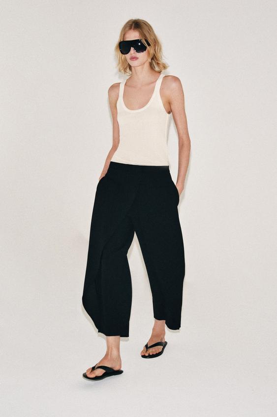 ZW COLLECTION TROUSERS WITH FRONT PLEATS - Black by Zara - Image 0