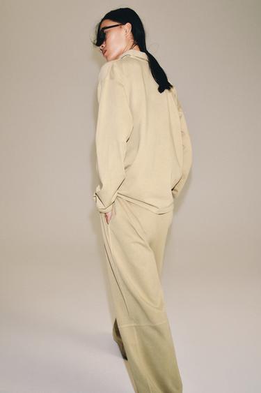 COTTON BALLOON TROUSERS - camel by Zara