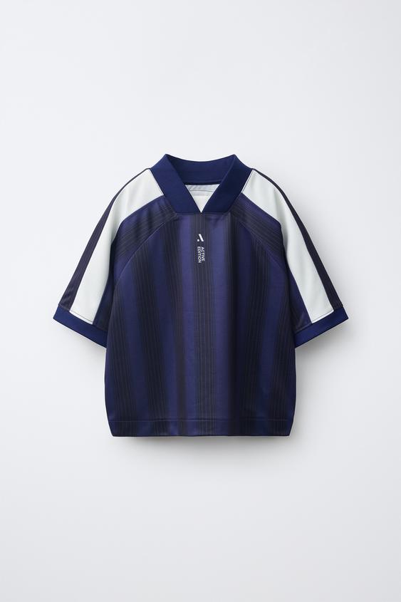 SPORTY FOOTBALL T-SHIRT - Navy blue by Zara - Image 0