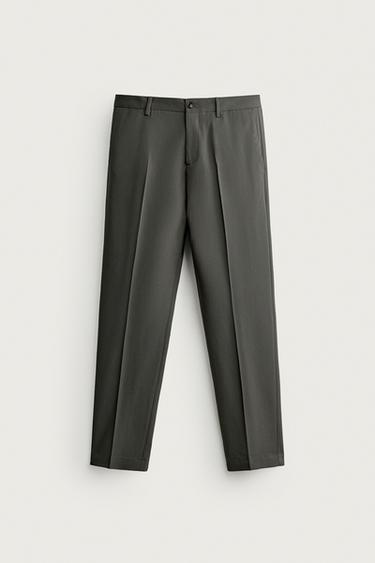 COMFORT SUIT TROUSERS - Green by Zara