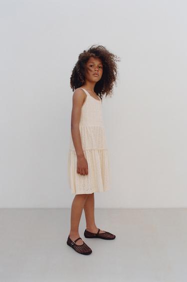 EMBROIDERED DRESS - Ecru by Zara