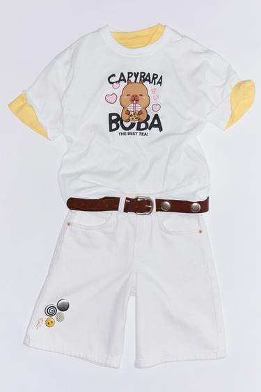 CAPYBARA CAPYFUN © PRINT T-SHIRT - White by Zara