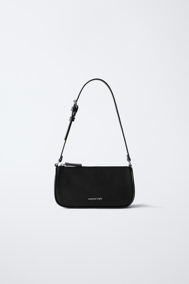 NYLON SHOULDER BAG - Black by Zara - Image 0