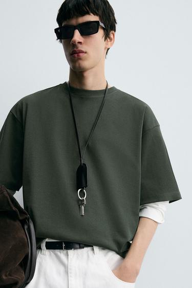 BEAD DETAIL SWEATSHIRT - Mid-green by Zara