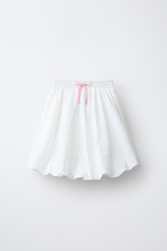 TECHNICAL BALLOON SKIRT - White by Zara - Image 0