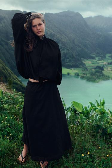 ZW COLLECTION LONG SKIRT - Black by Zara