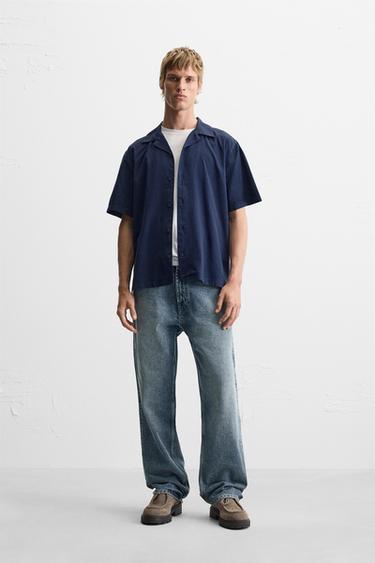 LYOCELL - COTTON SHIRT - Blue by Zara - Image 0