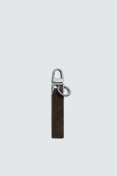 LEATHER KEY RING - Brown by Zara - Image 0