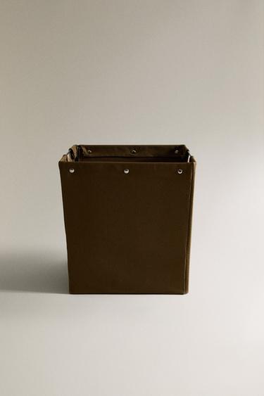 CANVAS HAMPER - Khaki by Zara