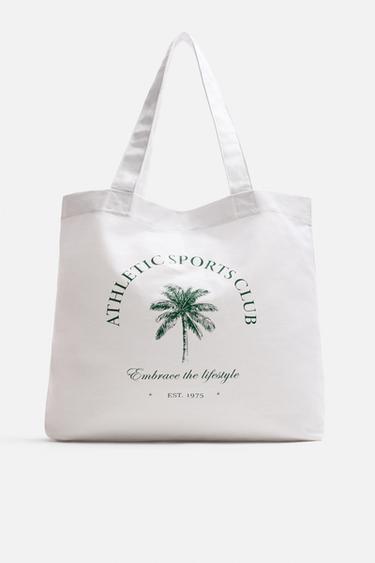 FABRIC SHOPPER BAG - Ecru White by Zara