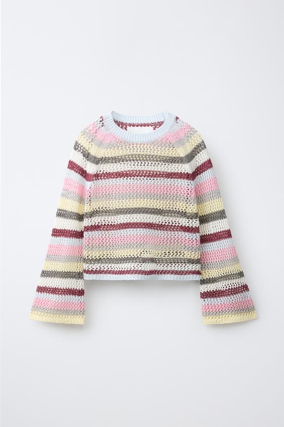 STRIPED MESH JUMPER - striped by Zara - Image 0