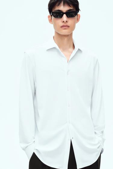 TEXTURED STRETCH SHIRT - White by Zara