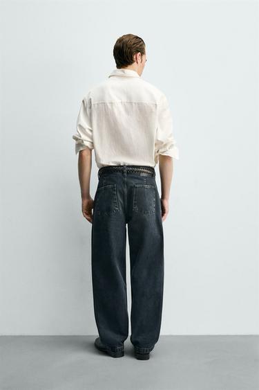 DENIM CHINO TROUSERS - Blue by Zara